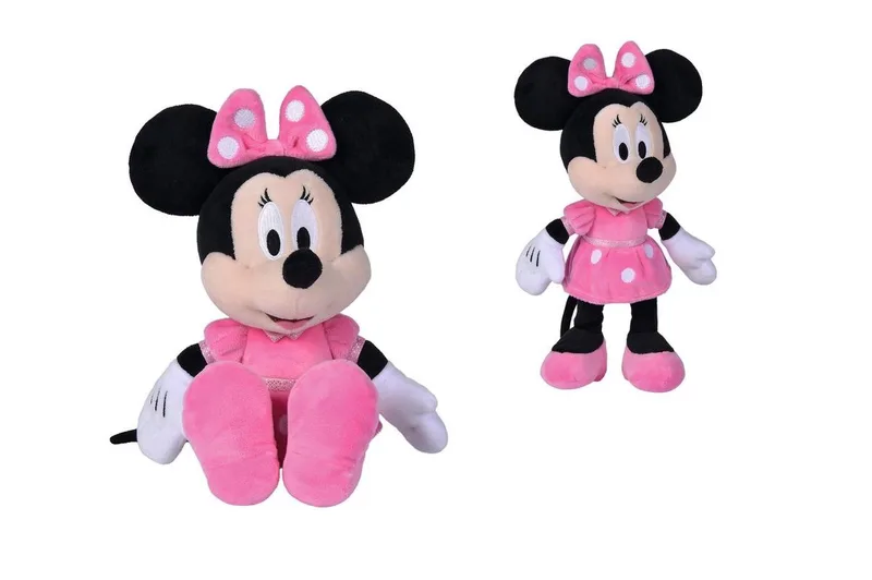 Disney - Minnie Mouse - Hot Pink Dress - 25 cm - Pluche - Alle leeftijden - Knuffel de Simba en Rose – photo du produit
