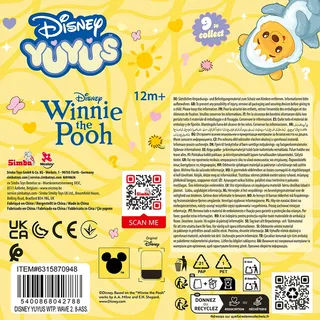 Disney Yuyus Winnie The Pooh W2 12 Cm Knuffelbeer från Simba – produktbild 2 av 6