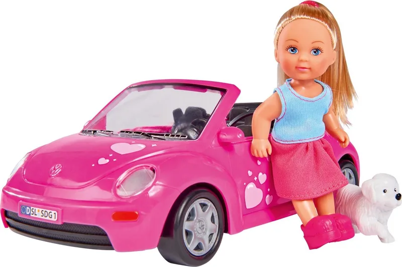 Evi Love - Evi met Beetle Wagen 23cm - minipop - vanaf 3 jaar by Simba in Multicolour – product photo