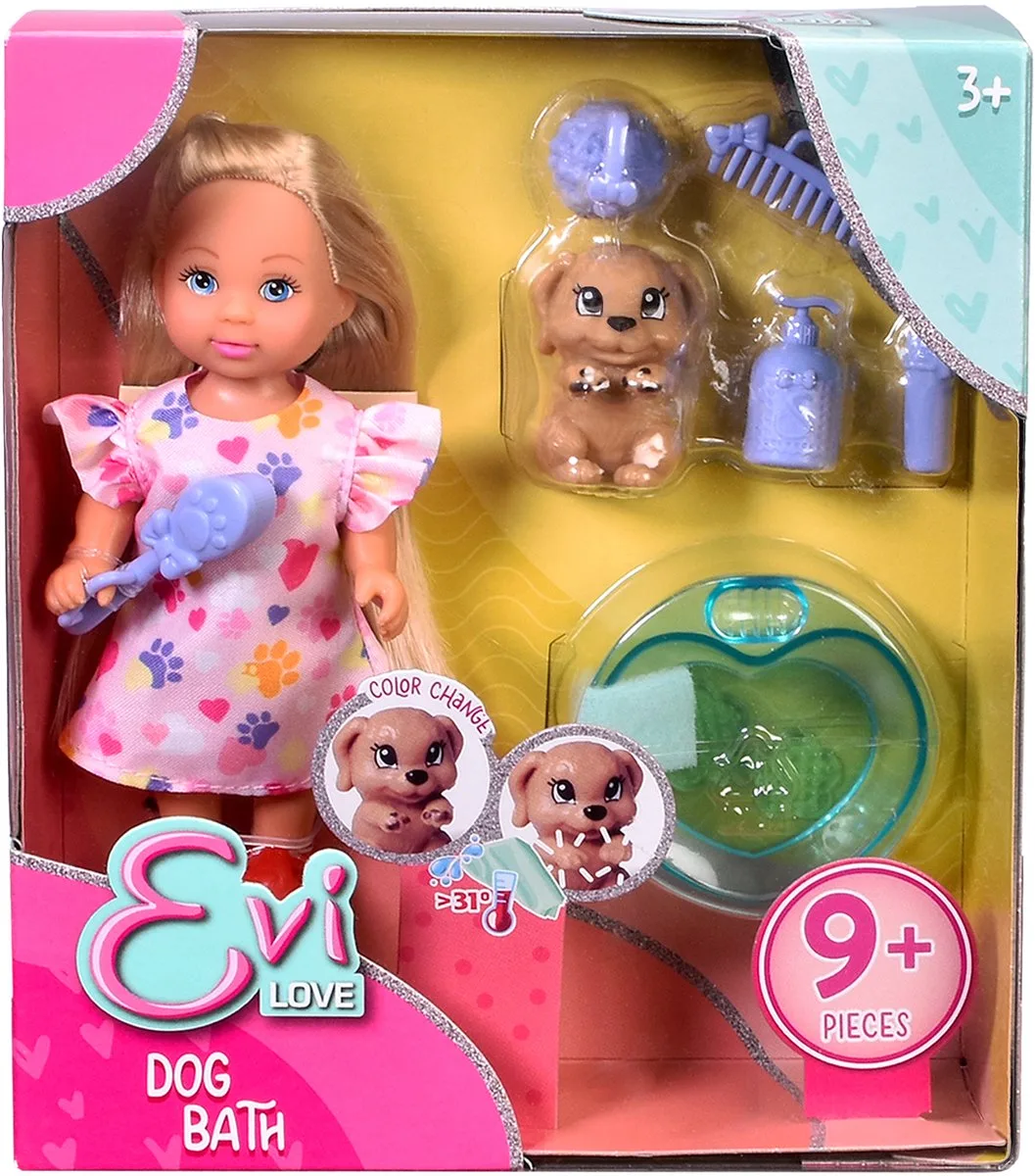 Evi Love - Pop met hond - bad en accessoires - 105733738 van Simba in Meerkleurig – productfoto