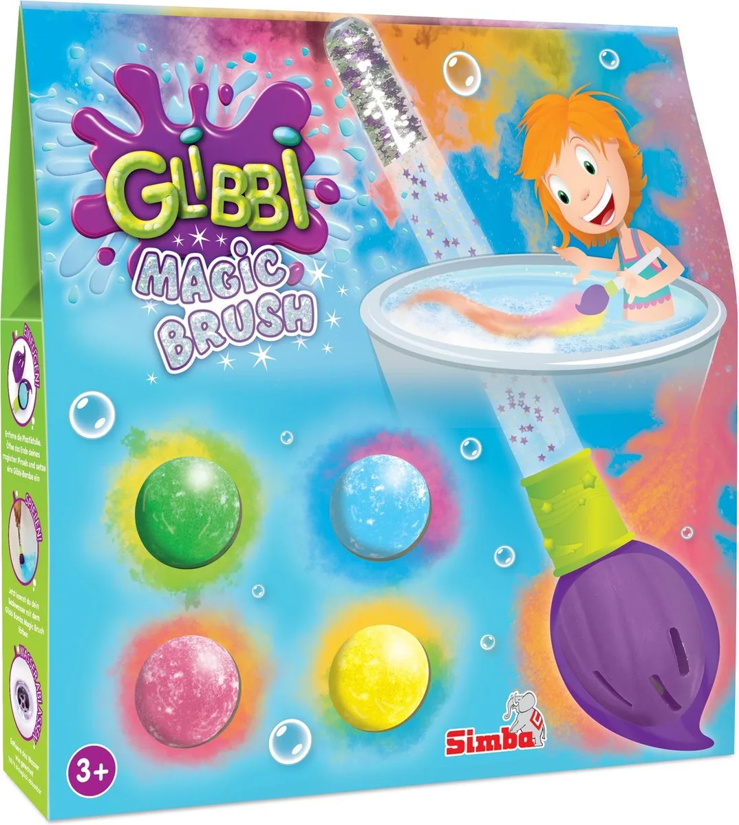 Glibbi Bomb Magic Borstel - Zimpli Kids - Badspeelgoed van Simba in Blauw – productfoto