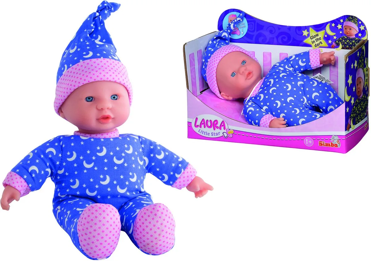 Laura Little Star Babypop Glow in the Dark 105010010 van Simba in Blauw – productfoto