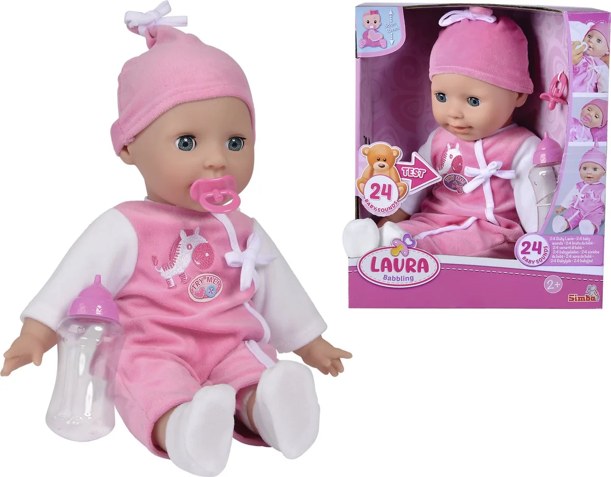 Laura pop met baby praatjes van Simba in Rose – productfoto