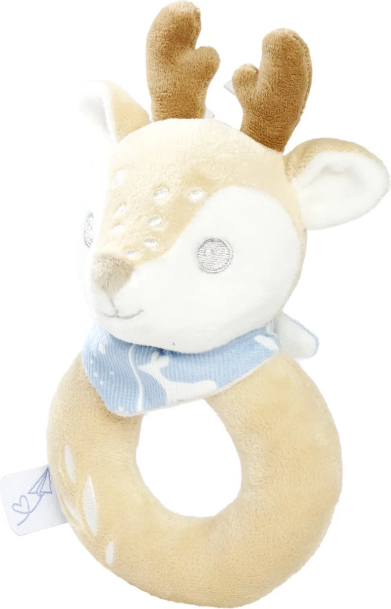 Nicotoy - Deer Rattle Plush - Knuffel - Pluche - 18cm - Vanaf 0 m de Simba en Beige – photo du produit