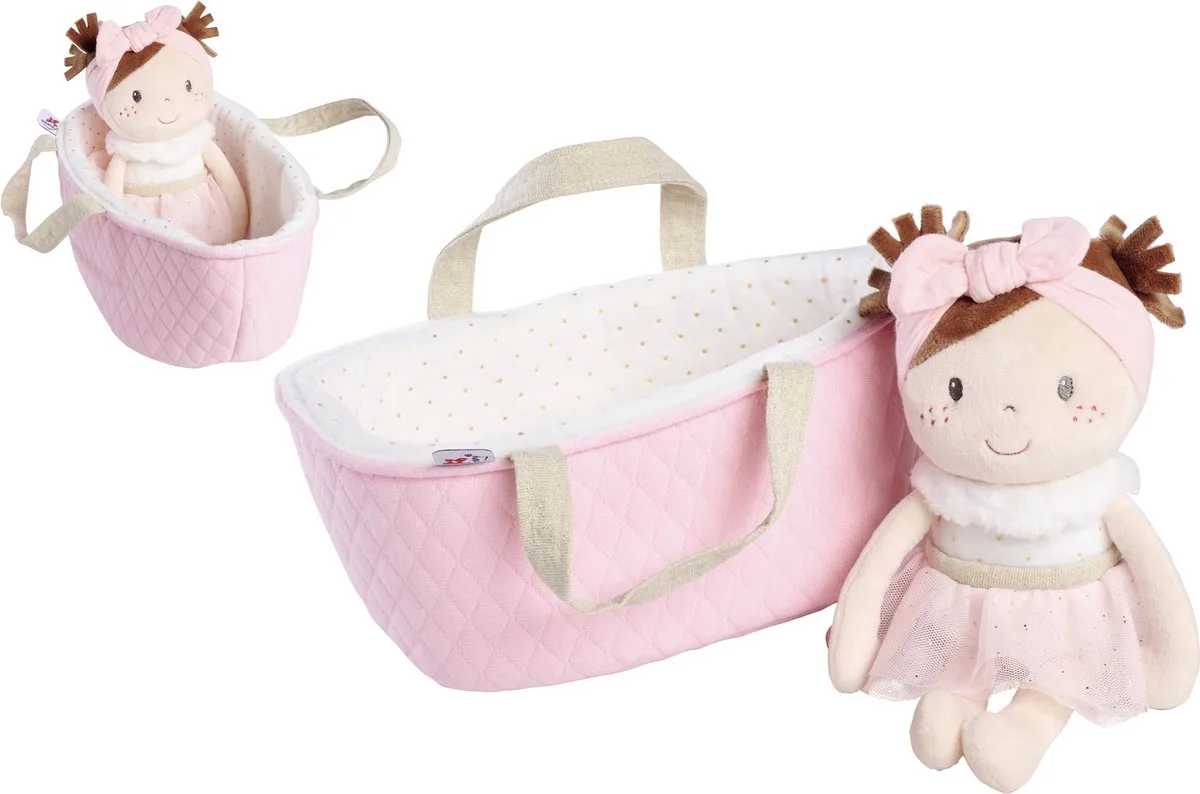 Nicotoy - Lily in mandje - Pop - Knuffel - Pluche von Simba in Rosa – Produktfoto