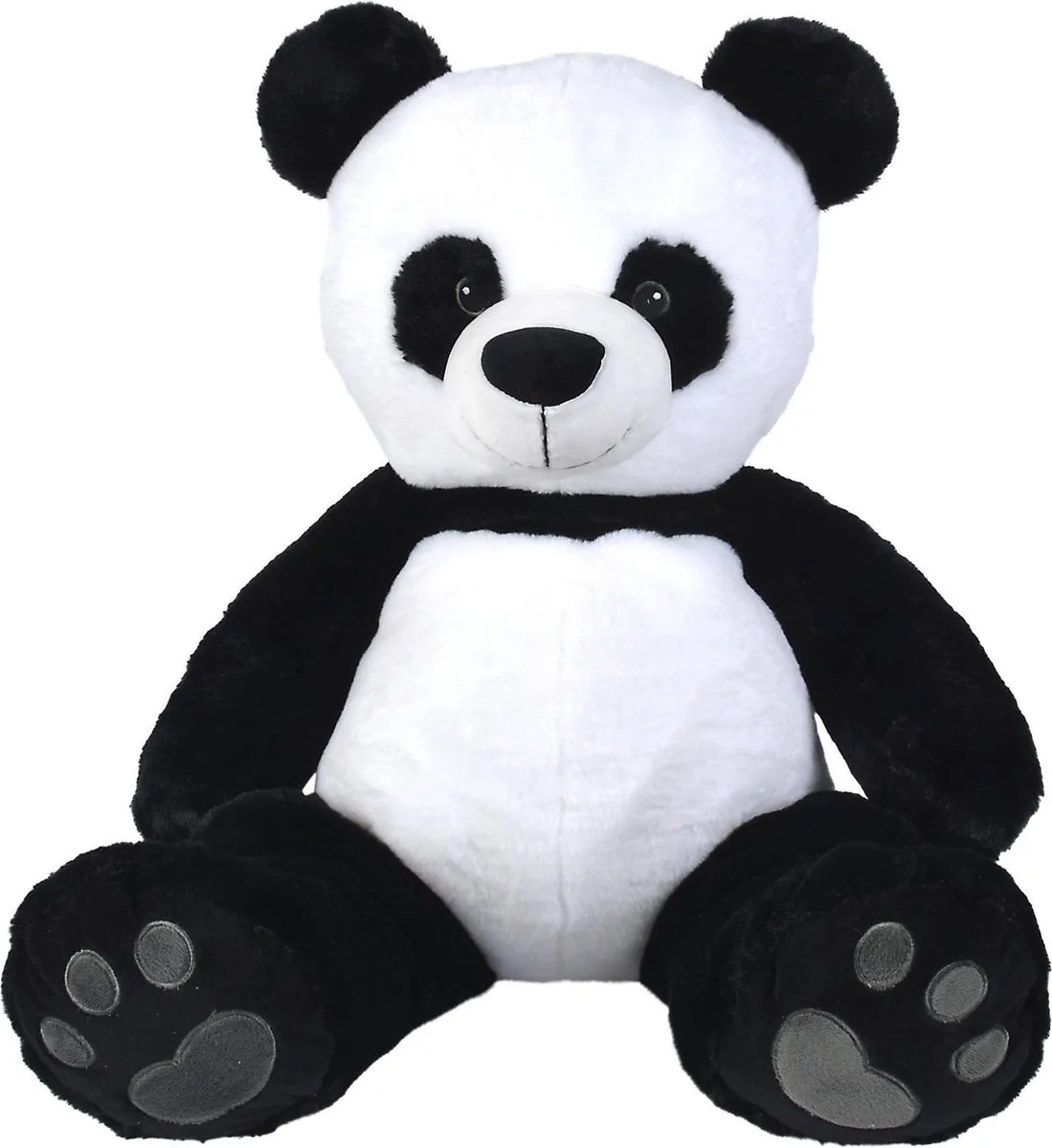Nicotoy Panda Beer RECYCLED - Speelgoed - 66 cm - Pluche - Bruin- Alle leeftijden - Knuffel van Simba in Wit – productfoto