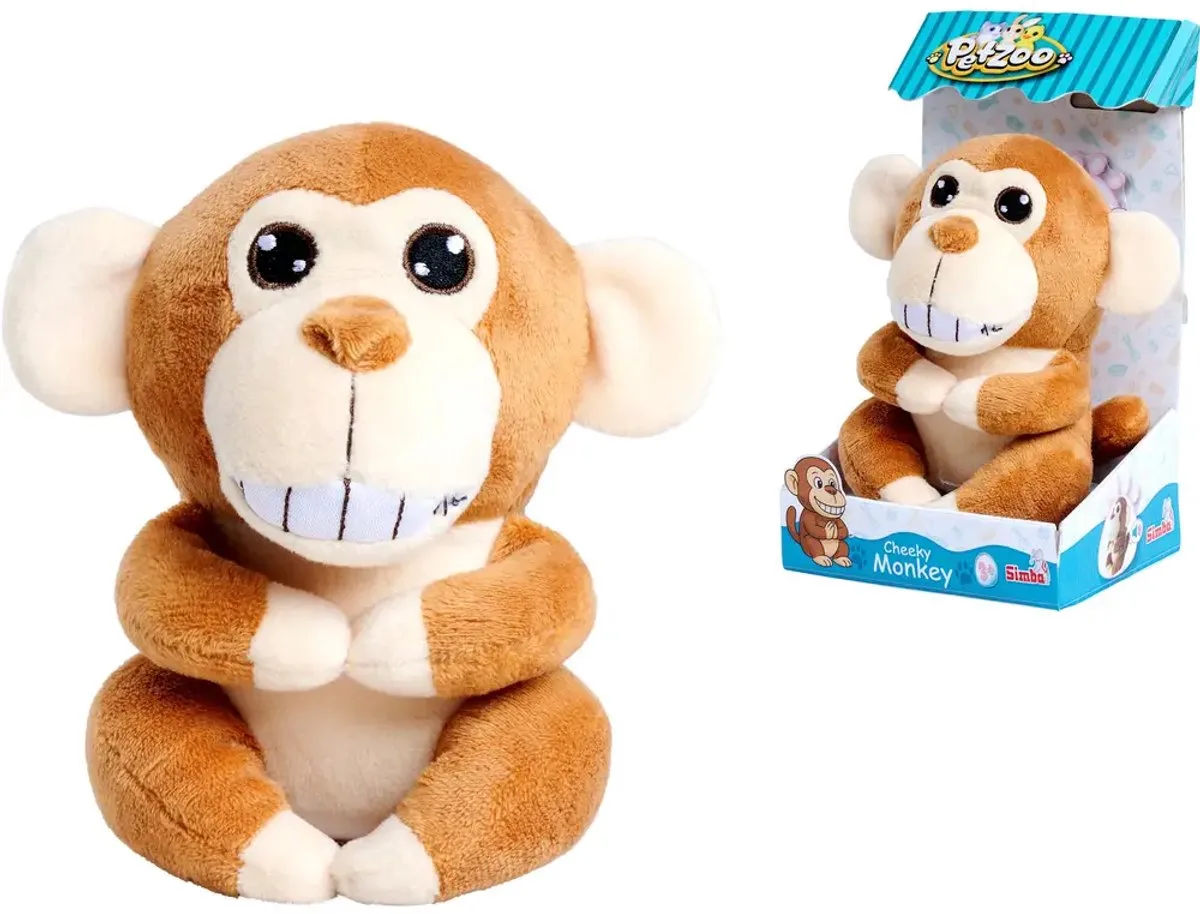 Toys plush PetZoo Cheeky Monkey von Simba in Mehrfarbig – Produktfoto
