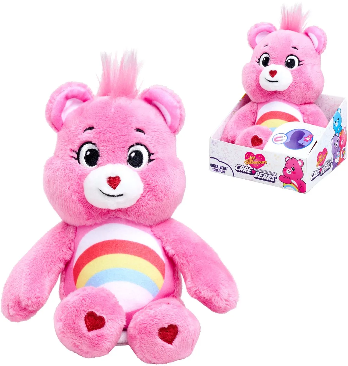 Pluche Care Bears - Cheer shoulder friend (12cm van Simba in Meerkleurig – productfoto