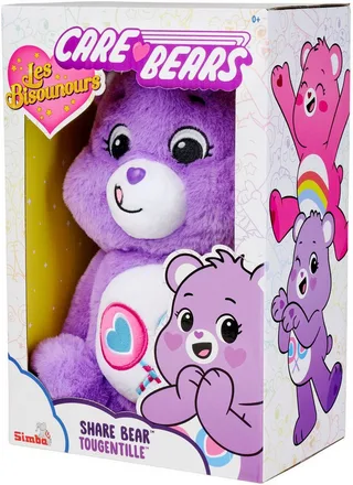 Pluche Care Bears - Share Bear 35cm BOX van Simba in Paars – productfoto 4 van 5