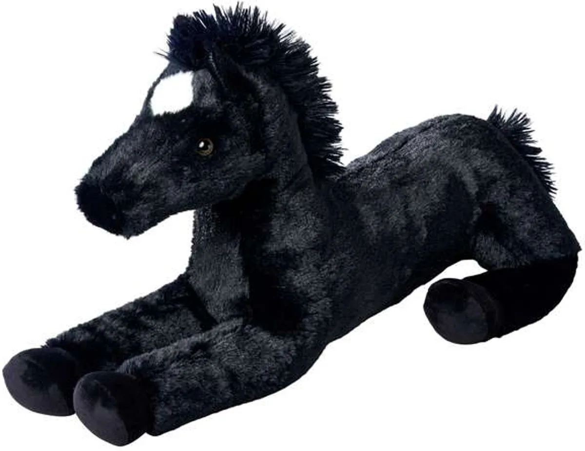 plush Liggend Paard - pluche knuffel van 60 cm by Simba in Black – product photo