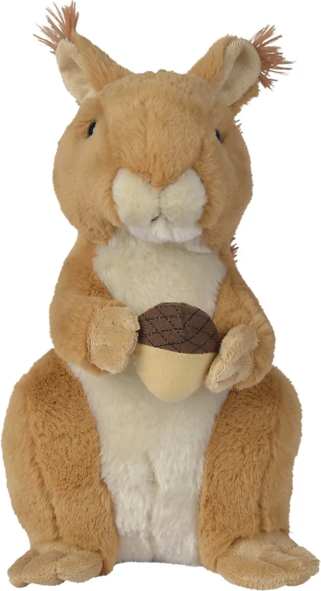 plush Nicotoy Eekhoorn - Zachte knuffel van 27 cm - Gerecyclede vulling by Simba in Brown – product photo