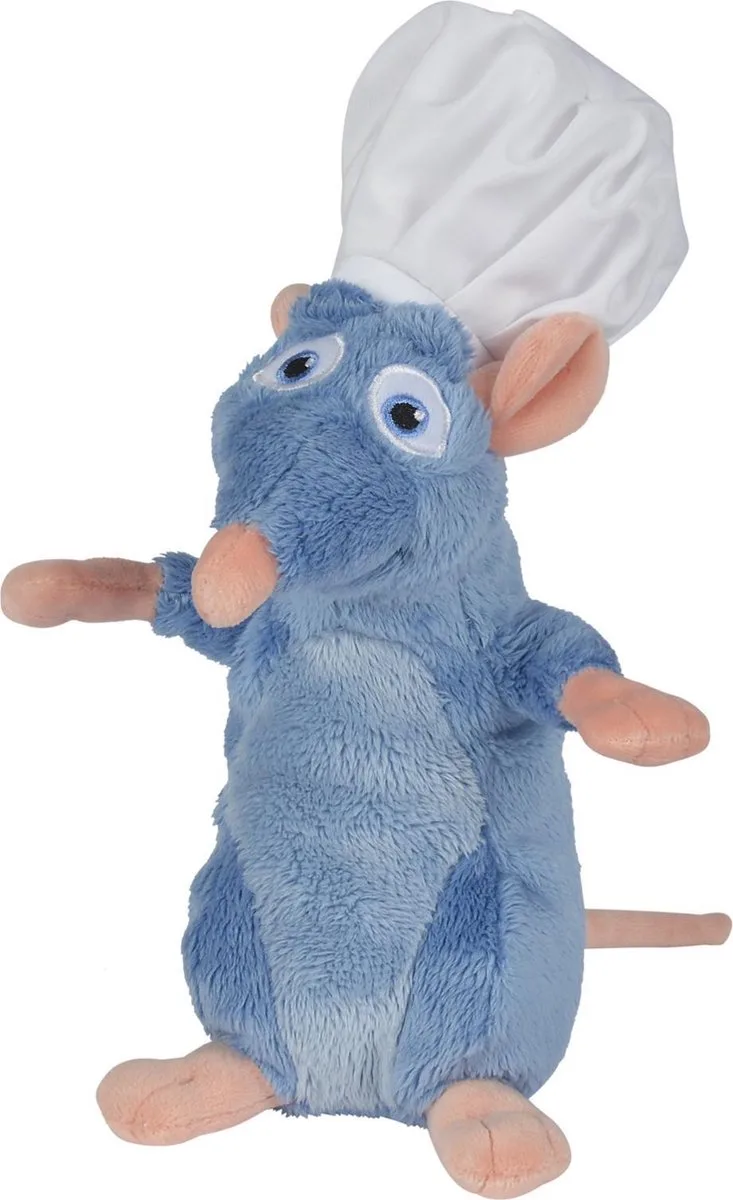 Remy met Chef Hat - Disney Knuffel - Ratatouille Knuffel by Simba in Blue – product photo