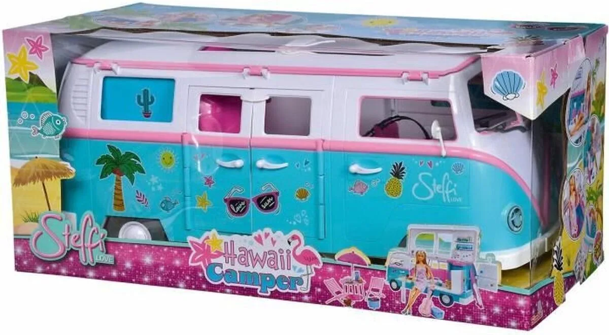 Steffi Love - Hawaii Camper - 29 cm - pop - vanaf 3 jaar van Simba in Meerkleurig – productfoto