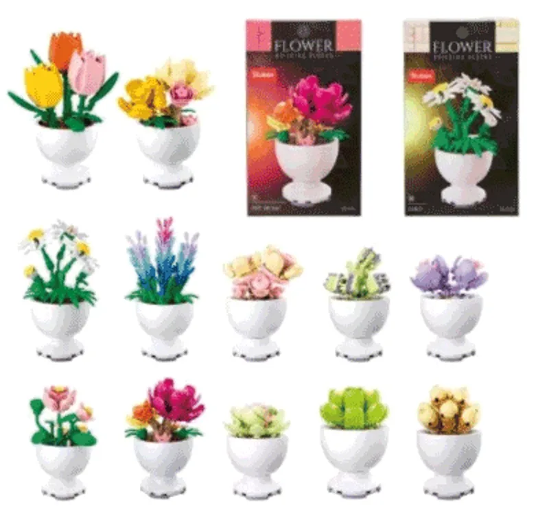 12 Bouwstenen bloemen in pot de Sluban en Diverse – photo du produit