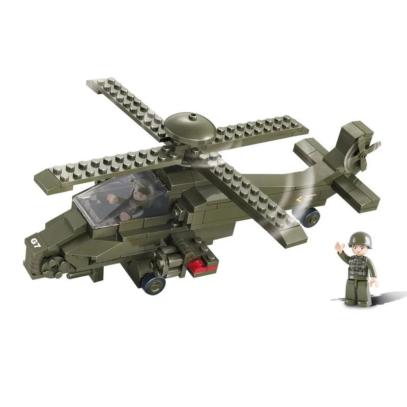 Army Militair Helicopter bouwstenen set (M38-B0298) von Sluban – Produktfoto