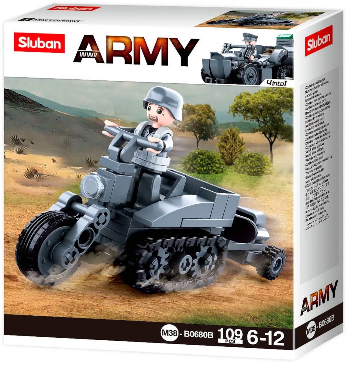 Army - Motor met Tracks von Sluban in Mehrfarbig – Produktfoto