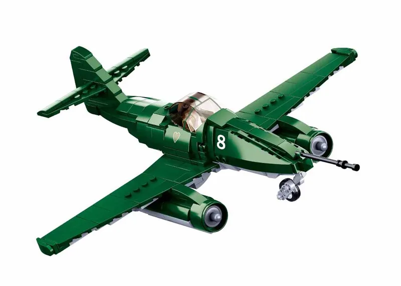 Army WWII Battle of Budapest Fighter vliegtuig ME‑262 – Constructiespeelgoed 338 bouwstenen – M38‑B0977 – vanaf 6 jaar von Sluban in Army WWII Vliegtuig ME‑262 – Produktfoto