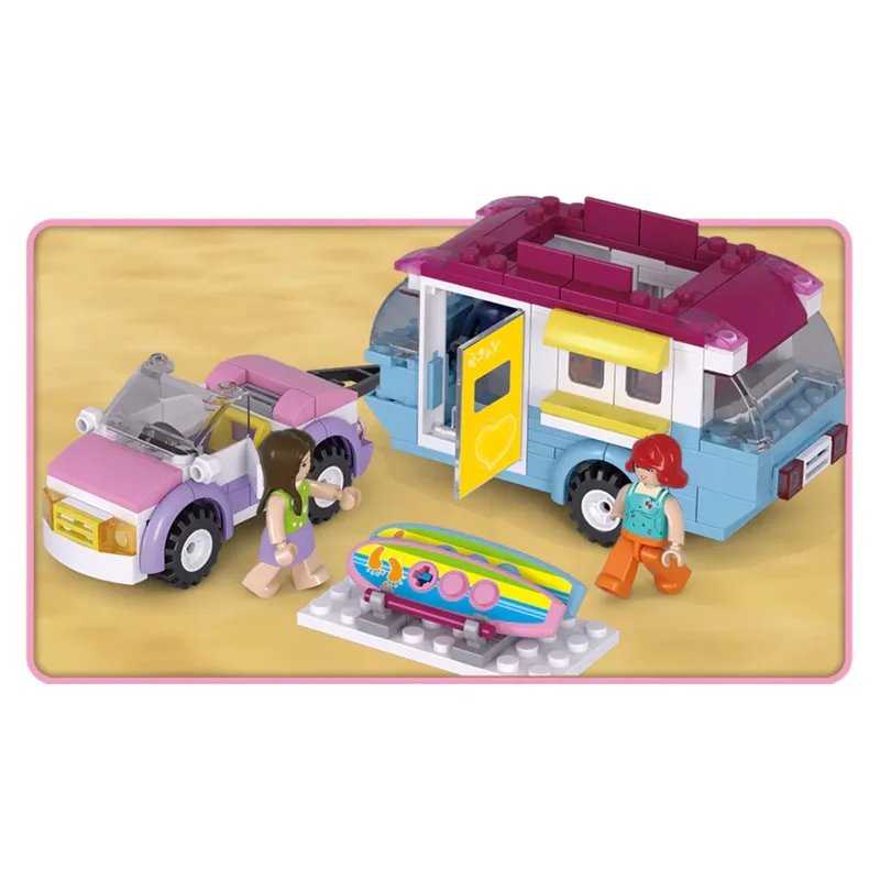 Beach Holiday (Girl's Dream) bouwstenen set (M38-B0606) von Sluban – Produktfoto 3 von 4