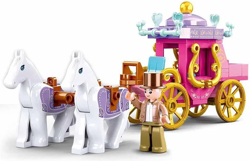 bouwspeelgoed kinderen vanaf 6 jaar – Constructiespeelgoed modelbouw dierenset – bouwdoos met 139 bouwstenen en 1 minifiguur – M38-B0872 by Sluban in Girls Dream Village Kat met Konijn – product photo