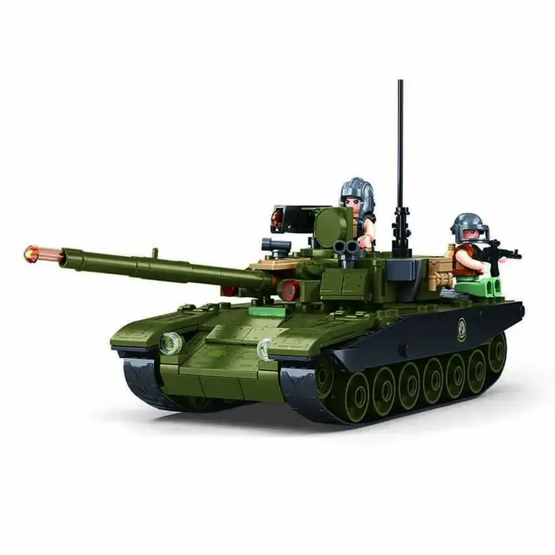bouwspeelgoed kinderen vanaf 8 jaar - Constructiespeelgoed modelbouw - bouwdoos met 318 bouwstenen - M38-B1257 by Sluban in Army Tank IFR T-90 AS – product photo