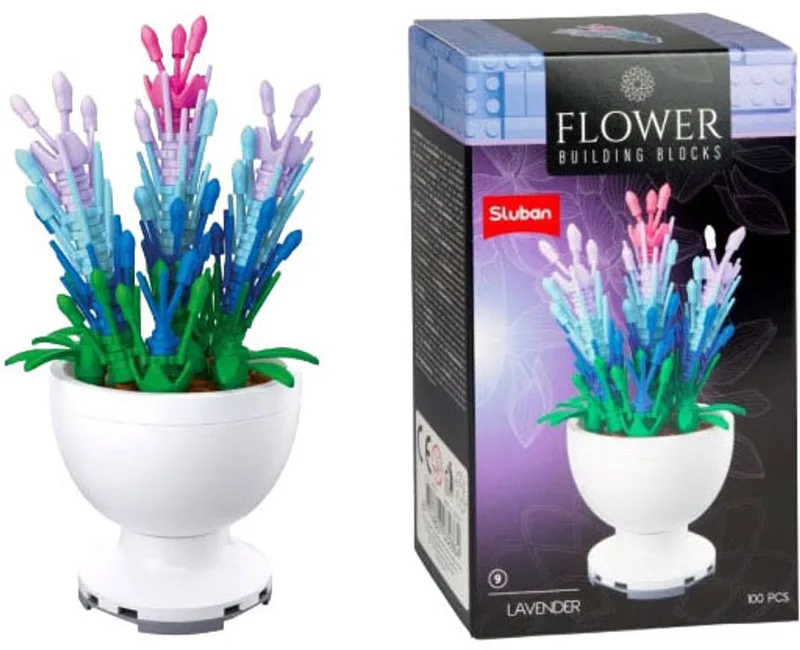 bouwstenen bloemen bouwset kleurrijk speelgoed voor kinderen. by Sluban in Meerkleurig – product photo