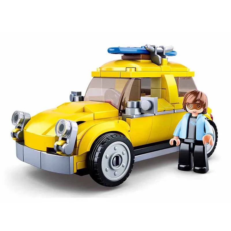 Car Yellow bouwstenen set från Sluban – produktbild