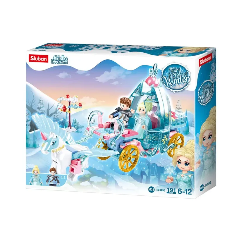 Fairy Tales Of Winter Carriage Bouwspel 191 Stukken Veelkleurig Kinderen fra Sluban – produktbillede 2 af 6