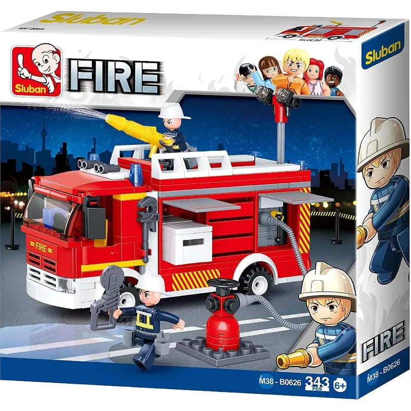 Feuerwehr Einsatzwagen von Sluban in Rot – Produktfoto