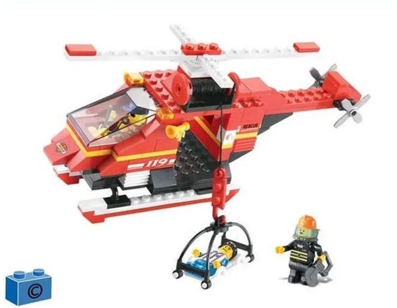 Fire Alarm M38-B0218 Brandweer Helikopter 155-delig de Sluban en Rood – photo du produit