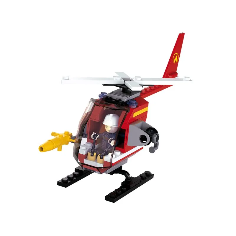 Fire Brigade Helicopter bouwstenen set von Sluban – Produktfoto