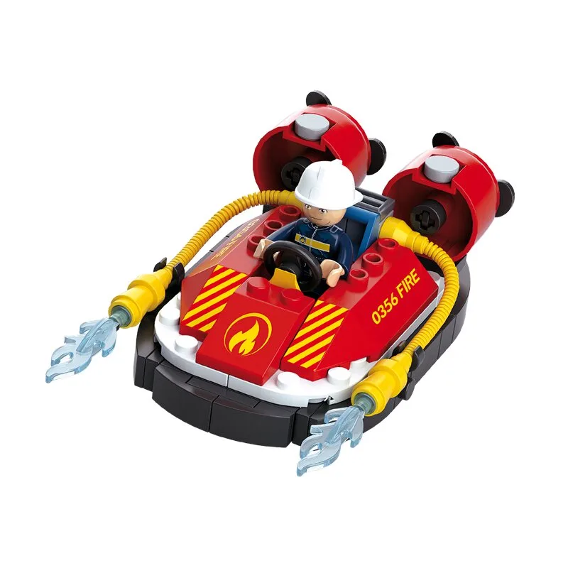Fire Brigade Hovercraft bouwstenen set von Sluban – Produktfoto