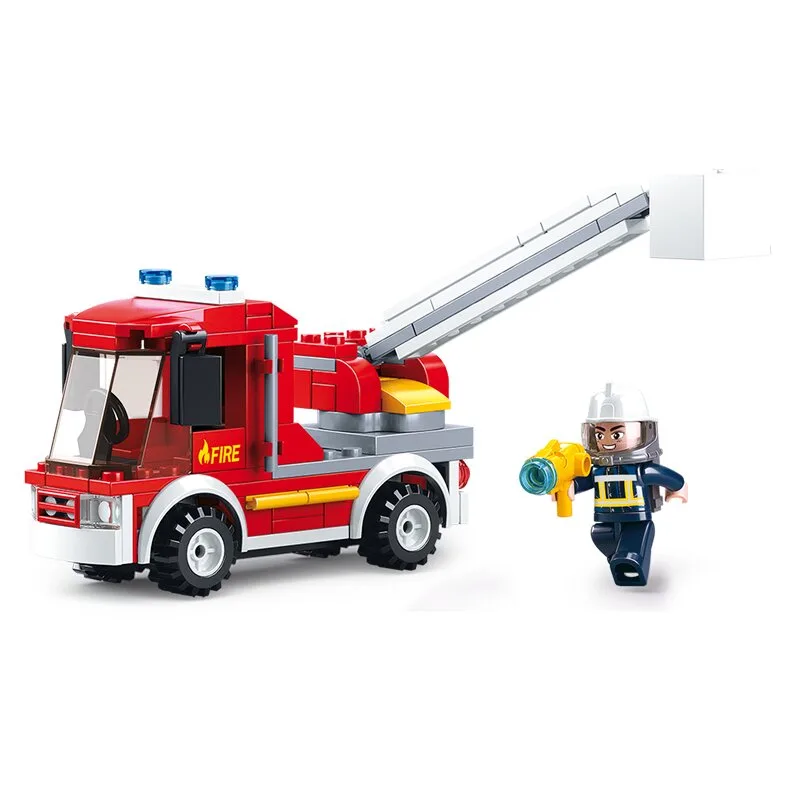Fire Brigade small turntable ladder bouwstenen set (M38-B0632) von Sluban – Produktfoto