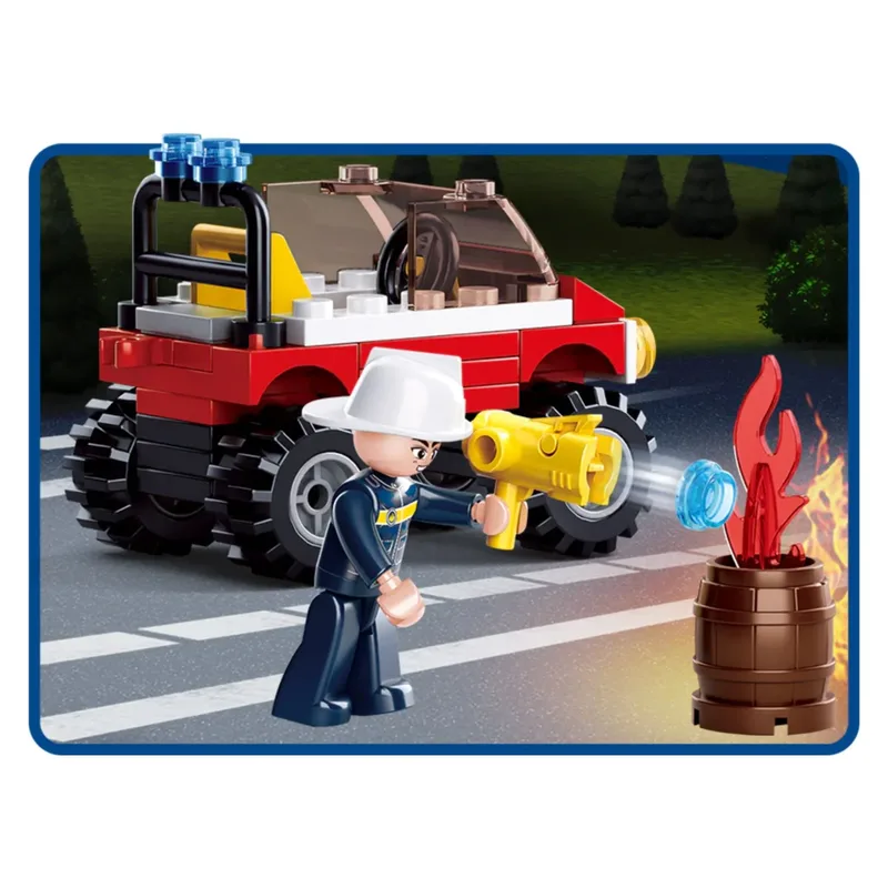 Fire Engine bouwstenen set fra Sluban – produktbillede 3 af 4
