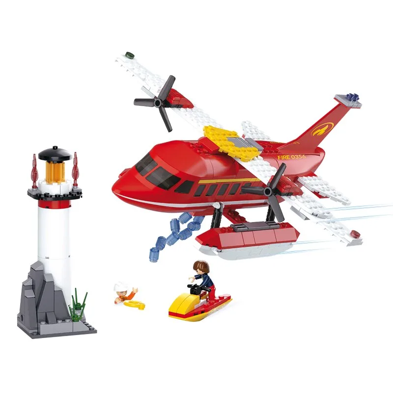 Fire-fighting Aircraft bouwstenen set van Sluban – productfoto