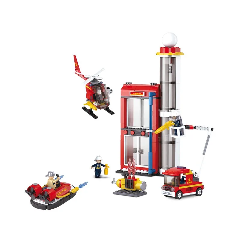 Fire Station Small bouwstenen set von Sluban – Produktfoto