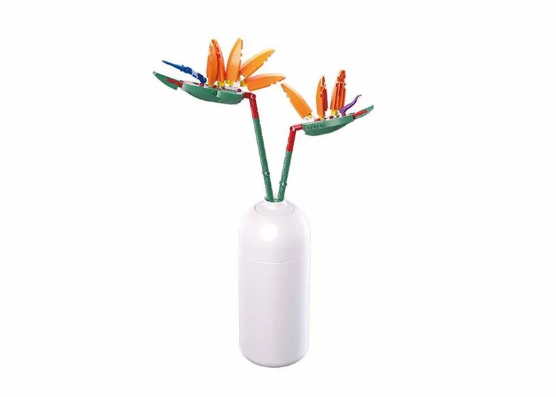 Flowers bouwspeelgoed vanaf 10 jaar – Constructiespeelgoed modelbouw bloem – bouwdoos met 269 bouwstenen – M38-B1101-01 von Sluban in Paradijsvogelbloem – Produktfoto