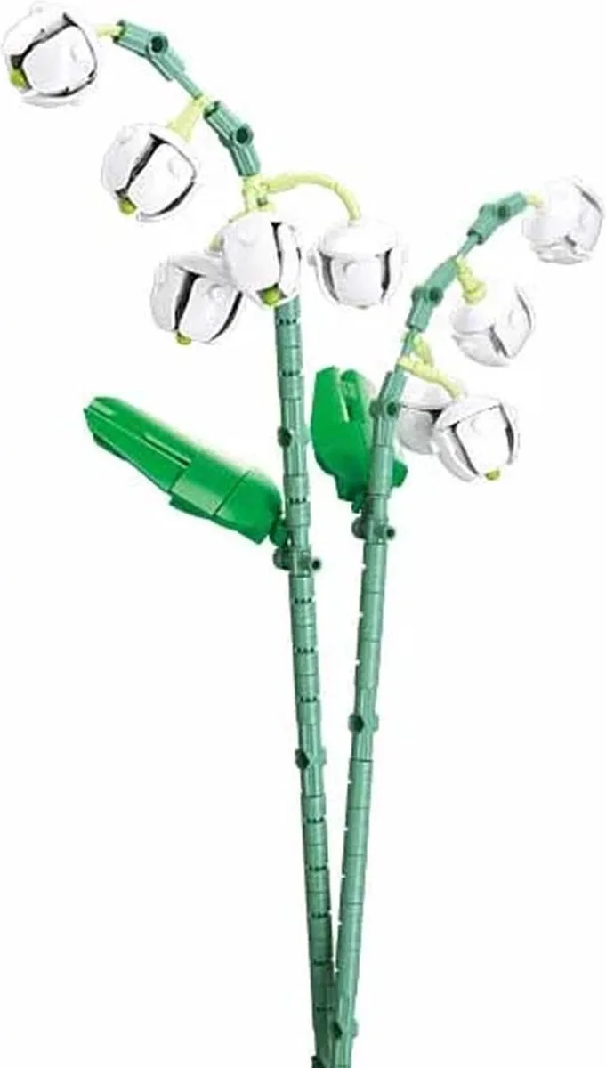 Flowers Lelietjes van Dalen in Vaas bouwspeelgoed vanaf 10 jaar – Constructiespeelgoed modelbouw bloemen decoratie – bouwdoos met 253 bouwstenen – M38-B1101-09 von Sluban in Sneeuwvlokjes – Produktfoto