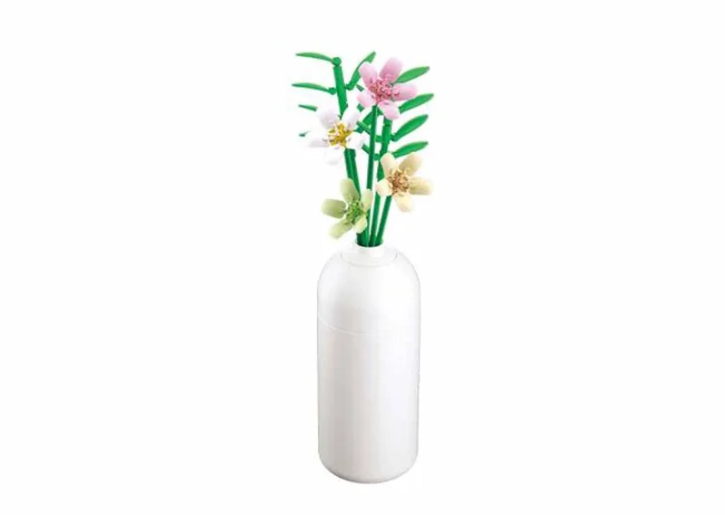 Freesia bouwspeelgoed kinderen vanaf 10 jaar – constructiespeelgoed modelbouw – bouwdoos met 241 bouwstenen – M38-B1101-13 by Sluban in Groen – product photo