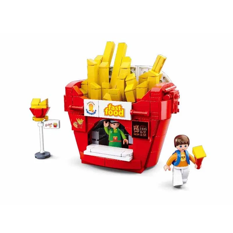 French Fries House bouwstenen set van Sluban – productfoto