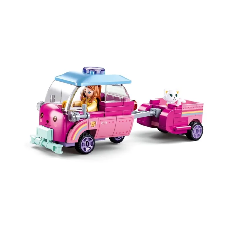 Girl's dream auto met aanhanger från Sluban – produktbild