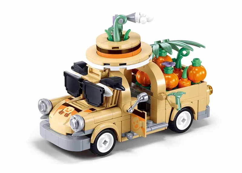 Girl’s Dream Fruitwagen bouwspeelgoed kinderen vanaf 7 jaar – Constructiespeelgoed modelbouw – bouwdoos met 292 bouwstenen en 1 minifiguur – M38-B1175 van Sluban in Girls Dream Fruitwagen – productfoto
