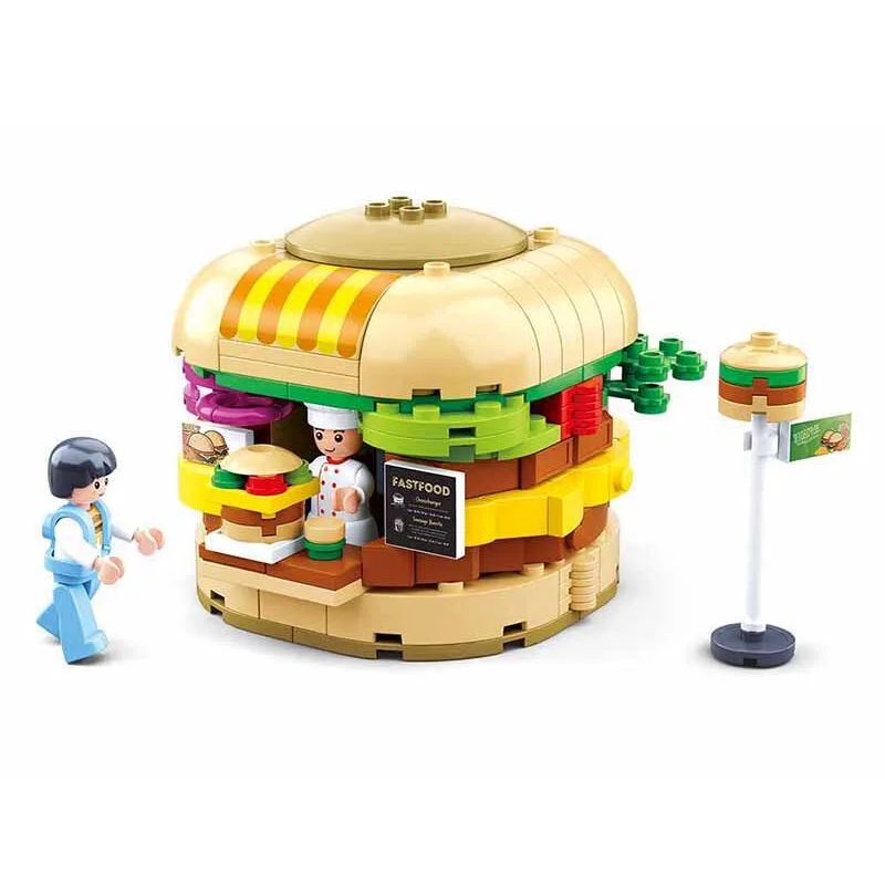 Hamburger House bouwstenen set fra Sluban – produktbillede