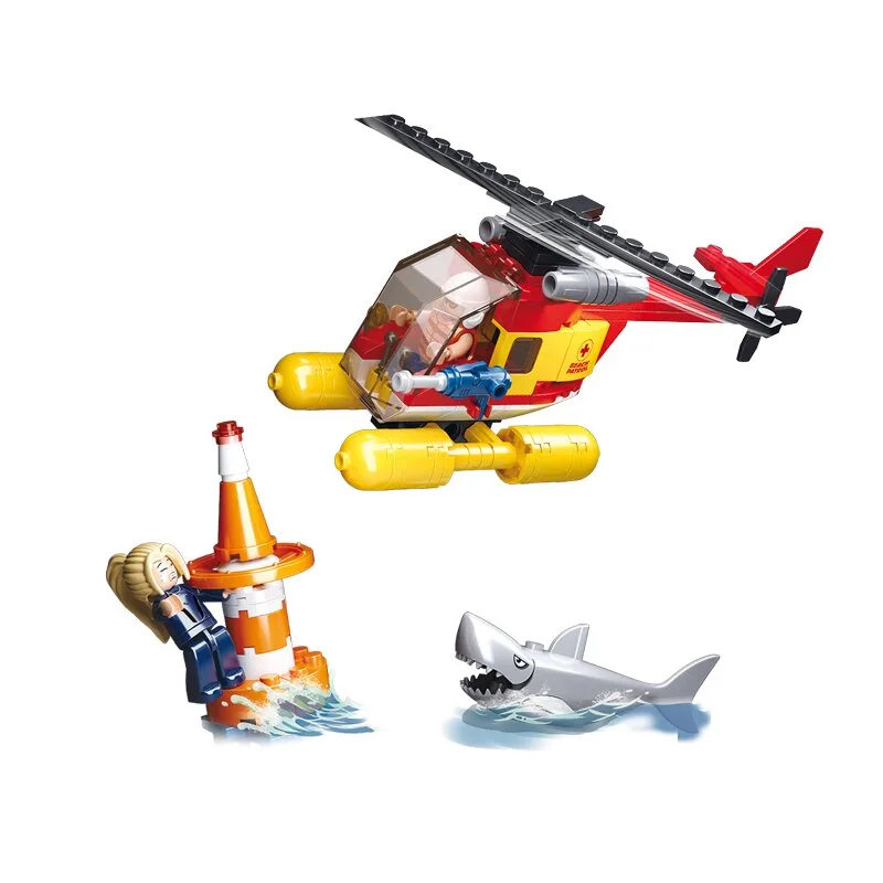 Helicopter bouwstenen set fra Sluban – produktbillede