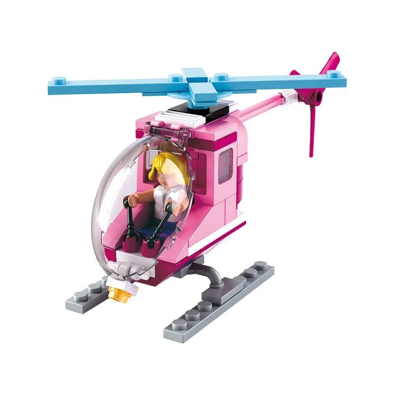 Helicopter (Girl's Dream) bouwstenen set von Sluban – Produktfoto