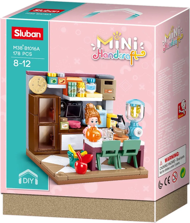 Keuken bouwspeelgoed kinderen vanaf 8 jaar – Constructiespeelgoed modelbouw – bouwdoos met 178 bouwstenen – M38-B1016A de Sluban en Multi – photo du produit