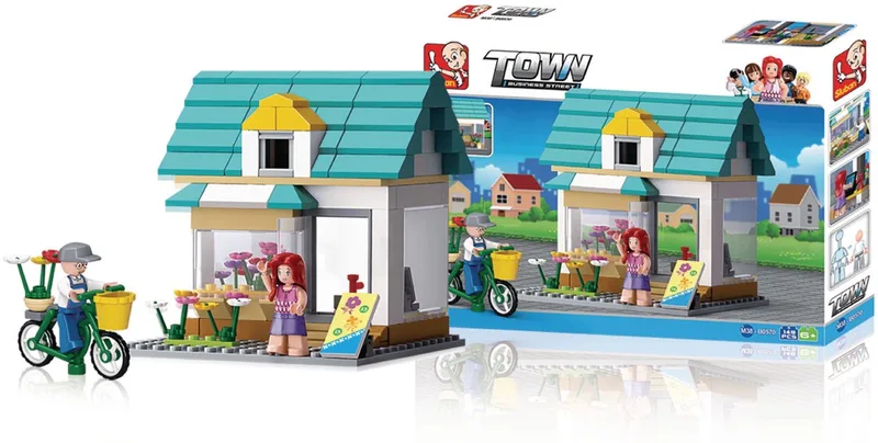M38-B0570 Town Flower Shop von Sluban in Kleurenmix – Produktfoto