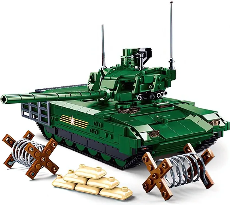 M38-B0850 Tank von Sluban in Army – RC Gevechts Tank, 995 bouwstenen – Produktfoto
