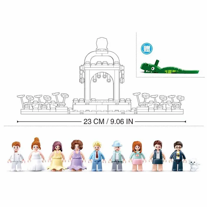 Les Filles Rêvent Du Jeu De Construction De Mariage 353 Pièces de Sluban – photo du produit 3 sur 5