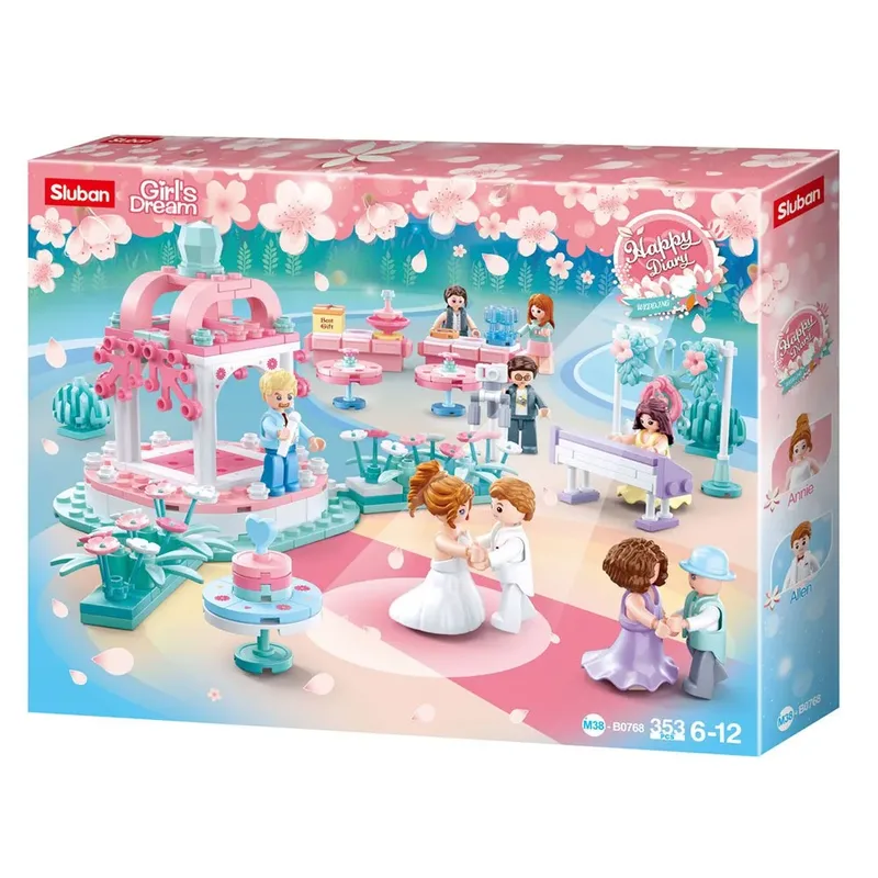 Les Filles Rêvent Du Jeu De Construction De Mariage 353 Pièces de Sluban – photo du produit 2 sur 5