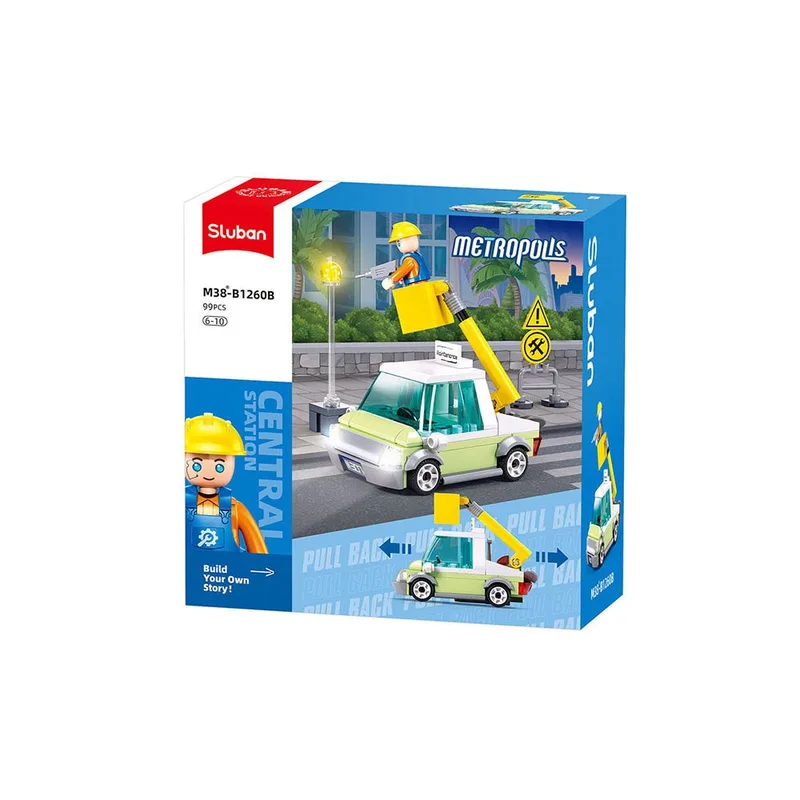 Metropolis reparatie wagen bouwstenen set von Sluban – Produktfoto